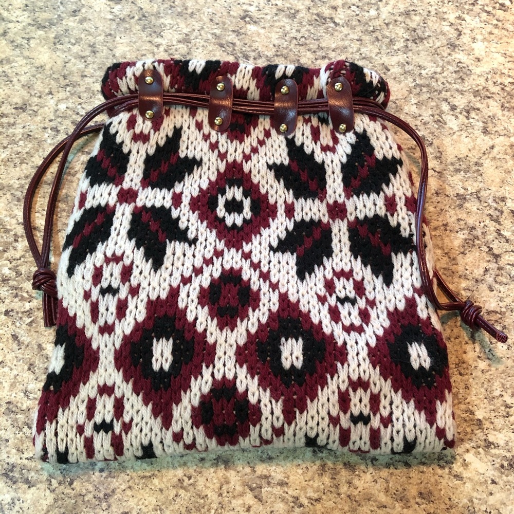VTG Argyle Knit Bag